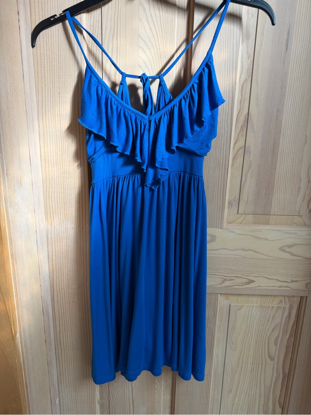 Rhapsody Royal Blue Ruffle Mini Dress